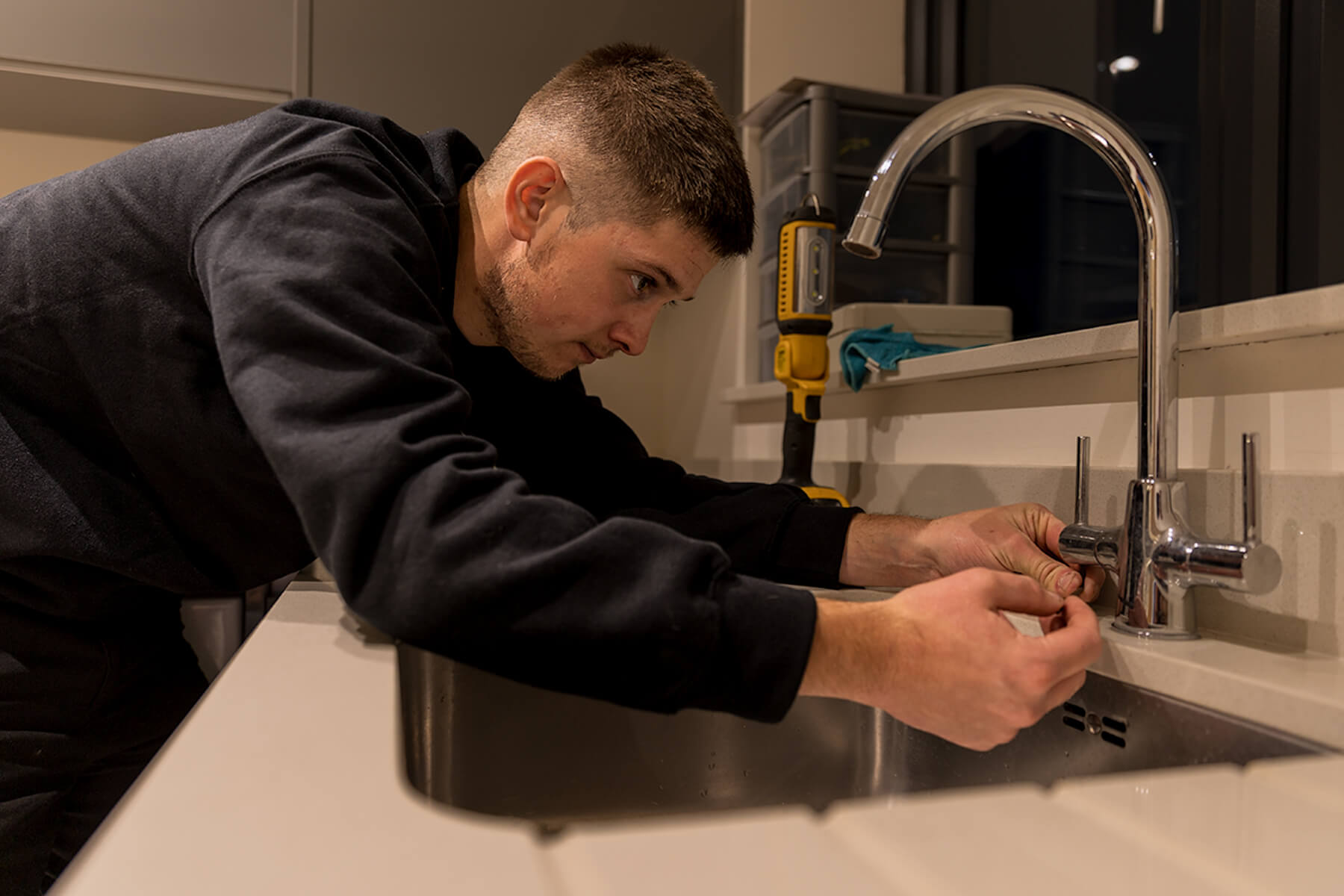 Harry Knowles - HGK Plumbing & Heating, Exeter, Devon kitchen sink taps tightening
